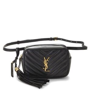 Saint Laurent Black and Gold Quilted Bag